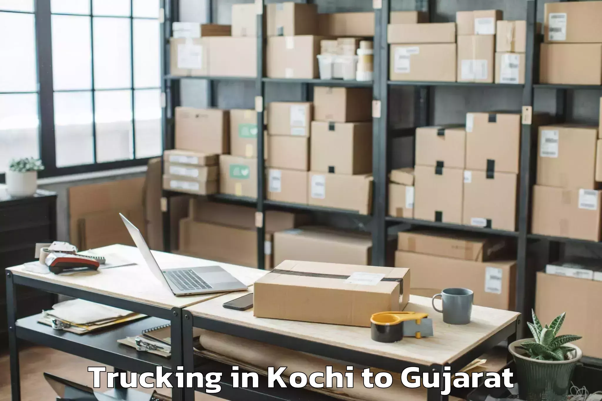 Book Kochi to Rudra Mata Airport Bhj Trucking Online